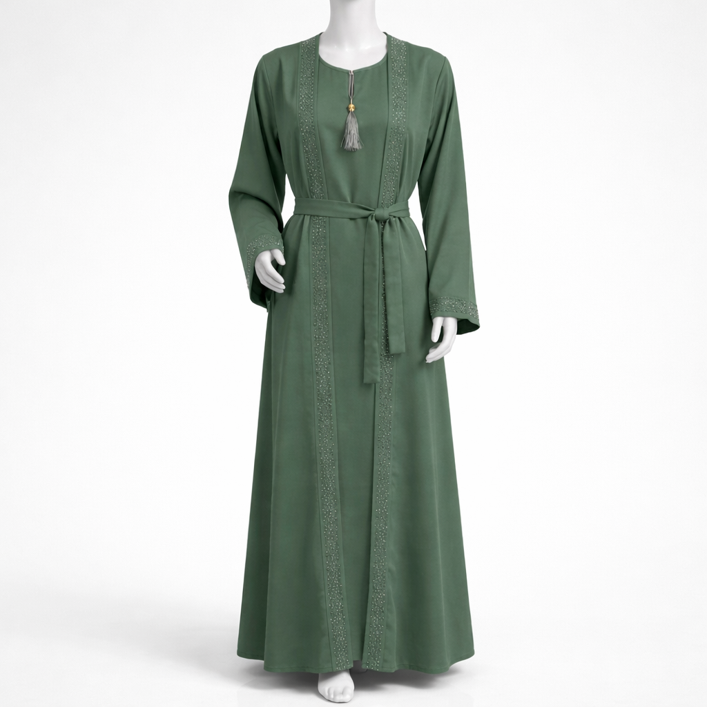 Elegant Embroidered Abaya - Image 4