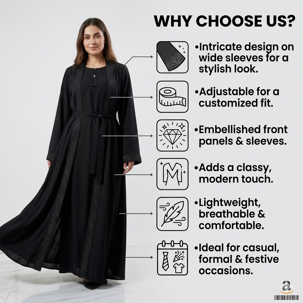 Open Gown Style Black - Image 5