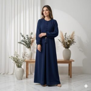 Elegant Navy Blue Abaya