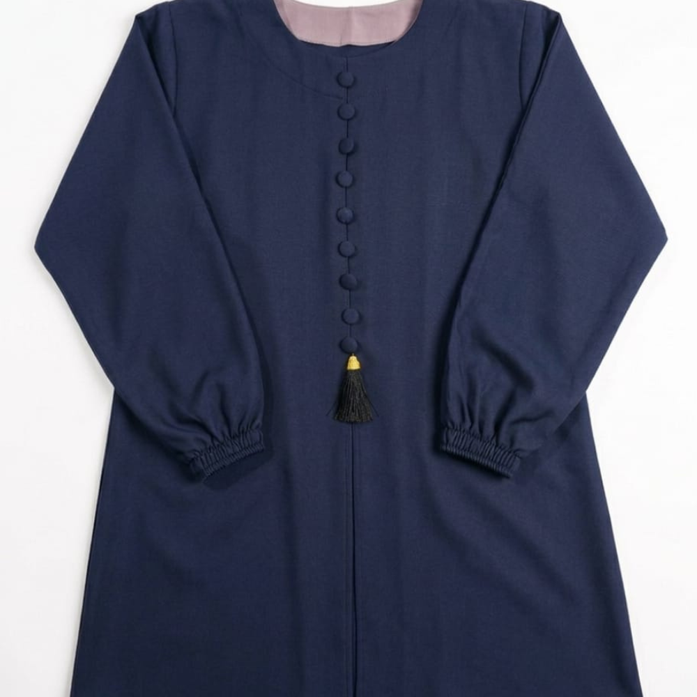 Elegant Front Tassel Abaya - Image 3