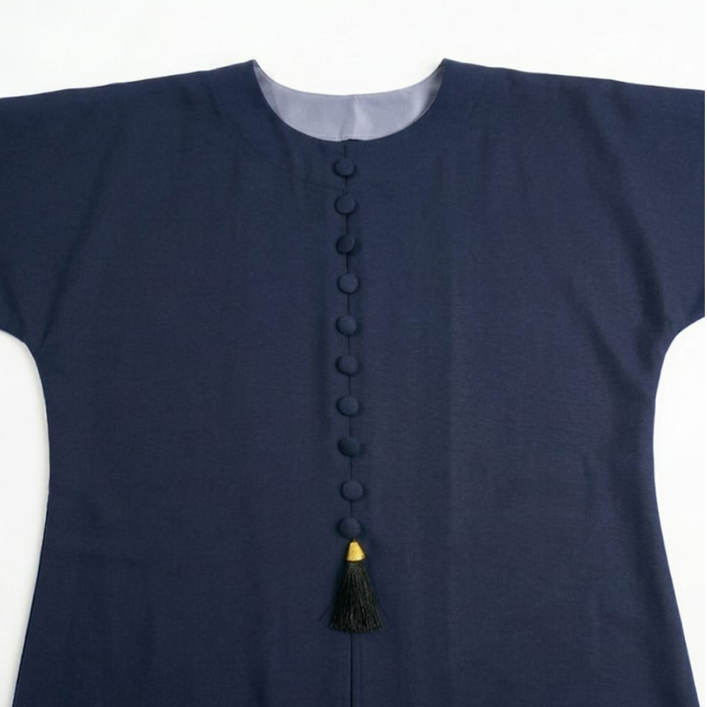 Elegant Front Tassel Abaya - Image 4