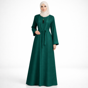 Open Gown Style Green Abaya - HZ-03
