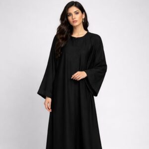 Premium Black Flared Sleeve Abaya (HZ-07)