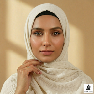 Classic Crinkle Hijab – Off White