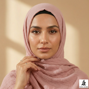Classic Crinkle Hijab – Tea Pink