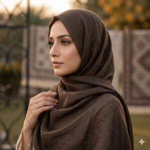 Chocolate Brown Morocco Lawn Scarf Hijab